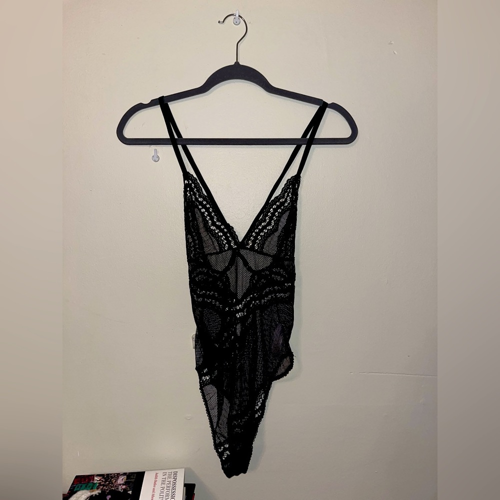 Savage X Fenty Black Lace Bodysuit